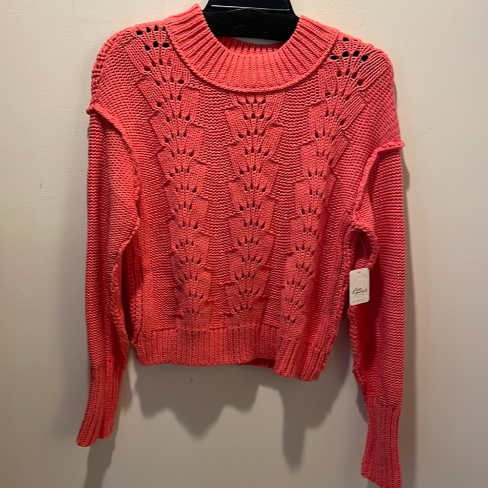 Free People Bell Song Pullover Sweater Size Small, NWT - Picture 2 of 14